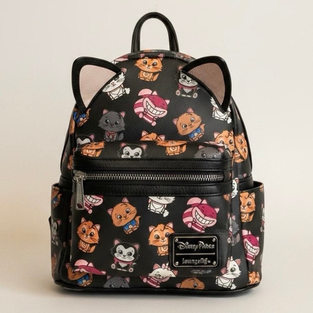 NWOT Disney Parks Loungefly Cats Chibi Felines Mini Backpack